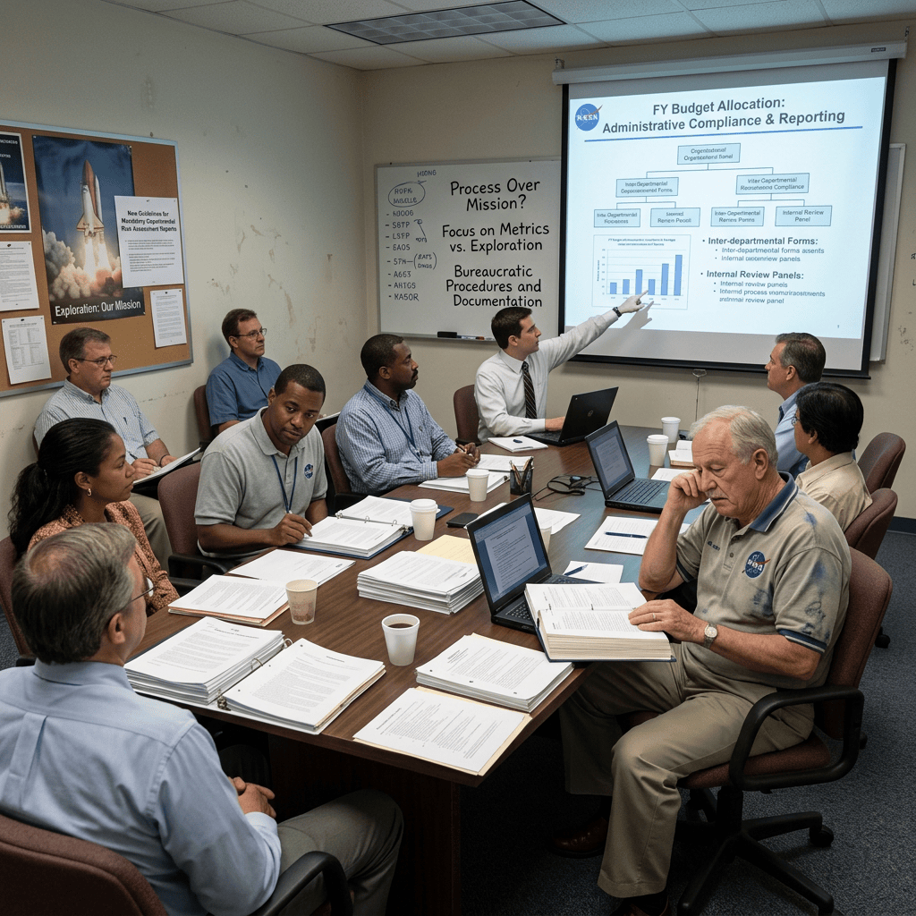 NASA team meeting with FY Budget Allocation: Administrative Compliance & Reporting slide